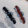 Bilateral Czech diamond and gold-plated jewelry clips details Picture